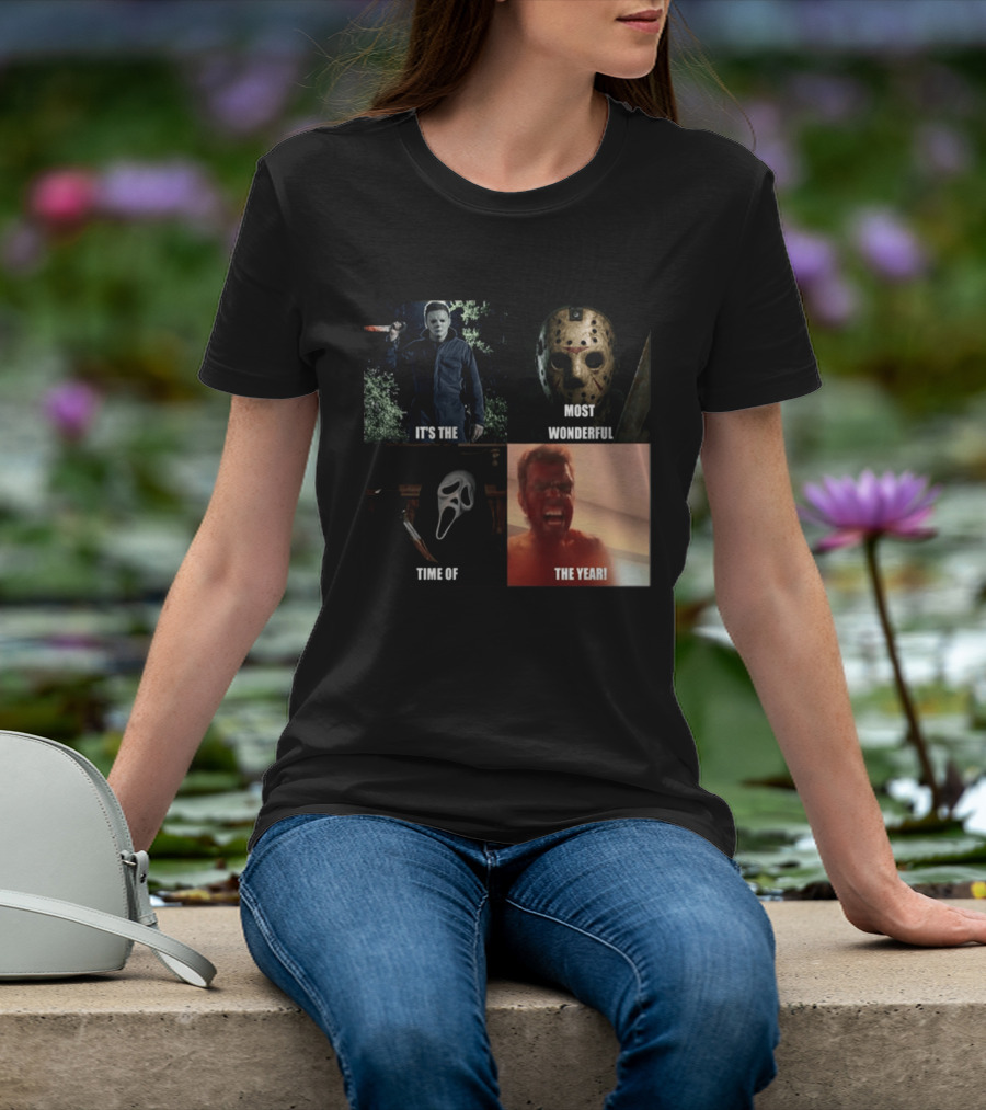 Halloween Horror Icons It's The Most Wonderful Time Of The Year T-Shirt