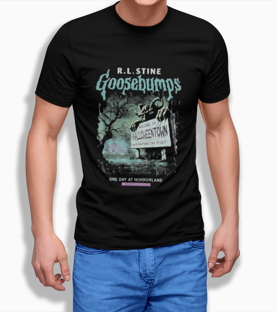 R.L. Stine Goosebumps One Day At Horrorland Halloween T-Shirt