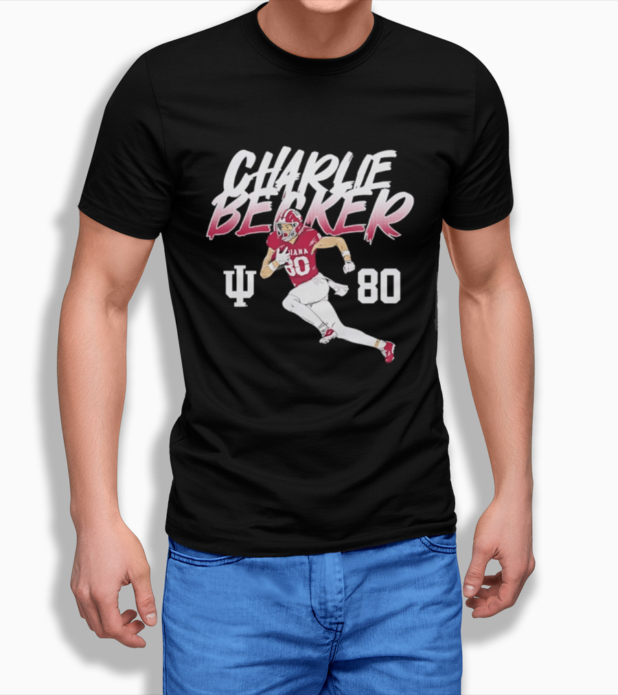Charlie Becker Indiana Hoosiers 80 Pose With IU T-Shirt