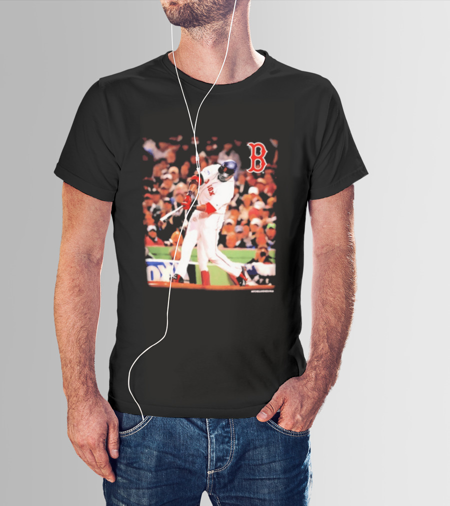 Boston Red Sox David Ortiz Iconic Swing Moment T-Shirt