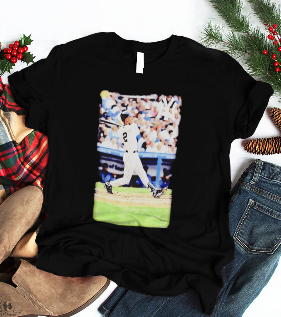 Derek Jeter New York Yankees Legendary Swing Moment T-Shirt