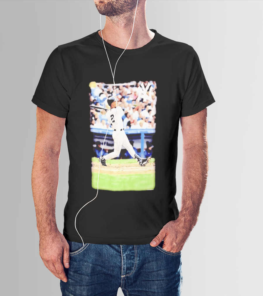 Derek Jeter New York Yankees Legendary Swing Moment T-Shirt