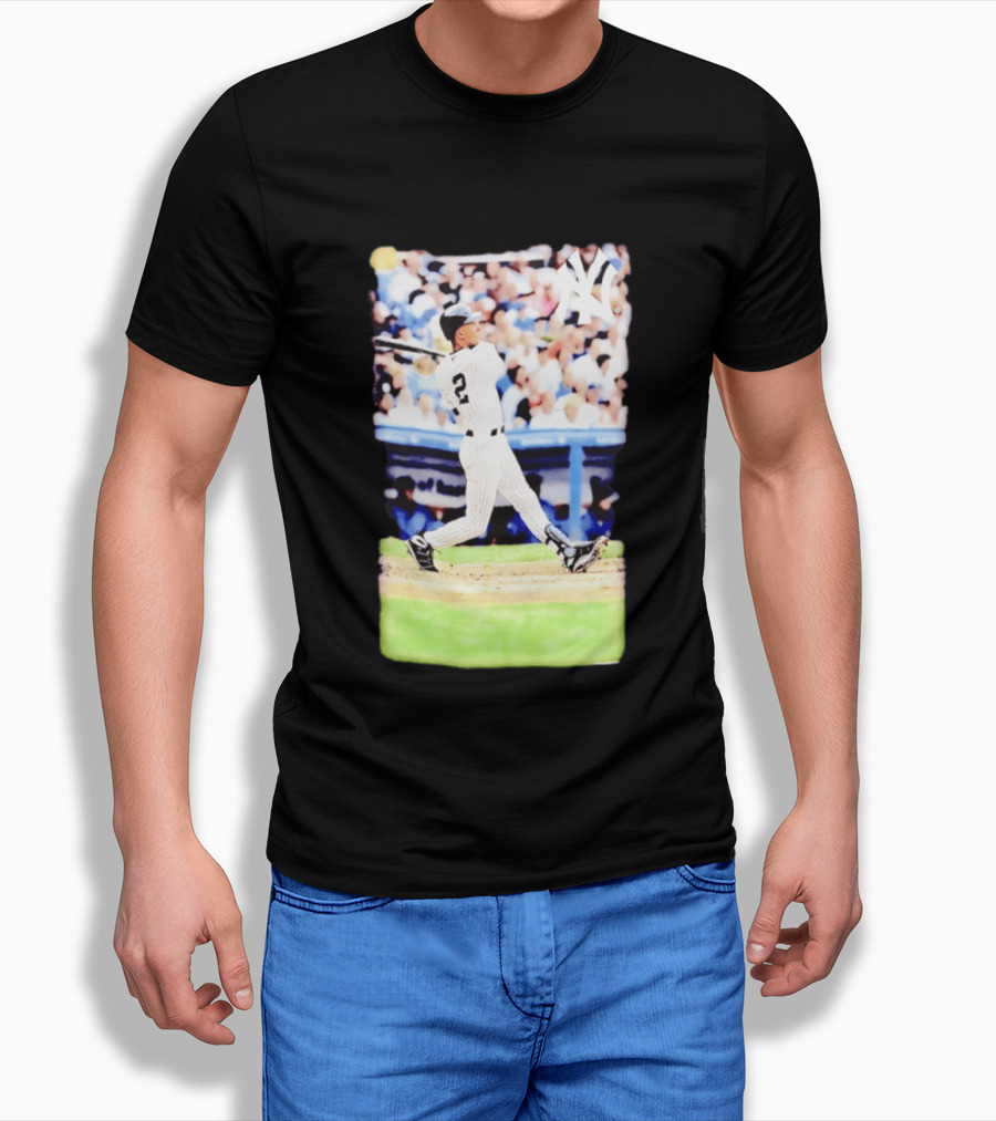 Derek Jeter New York Yankees Legendary Swing Moment T-Shirt