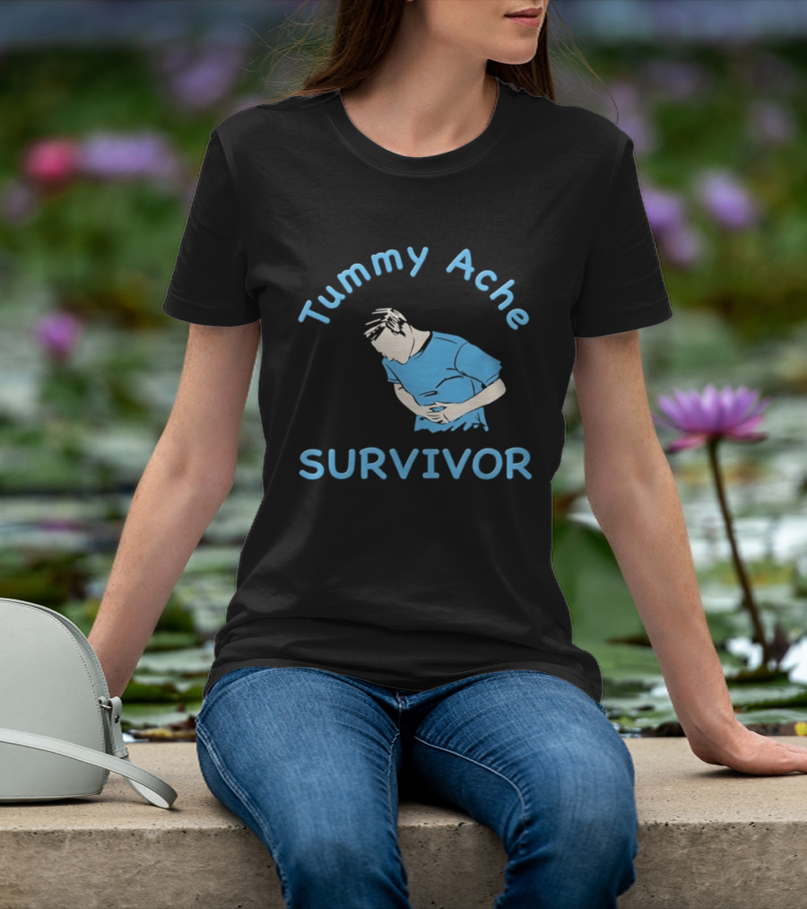 Tummy Ache Survivor Blue Figure T-Shirt