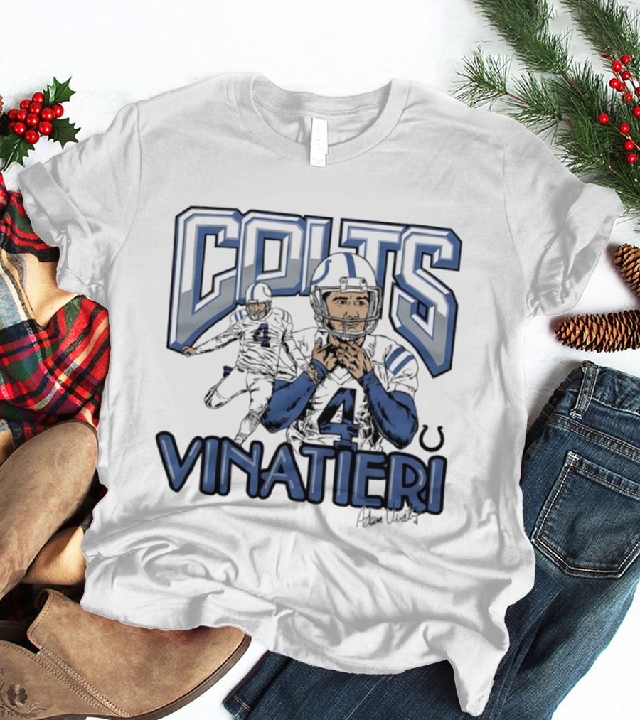 Indianapolis Colts Adam Vinatieri Football Number 4 Fan Gear T-Shirt
