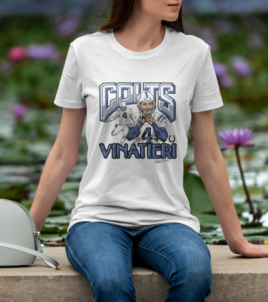 Indianapolis Colts Adam Vinatieri Football Number 4 Fan Gear T-Shirt