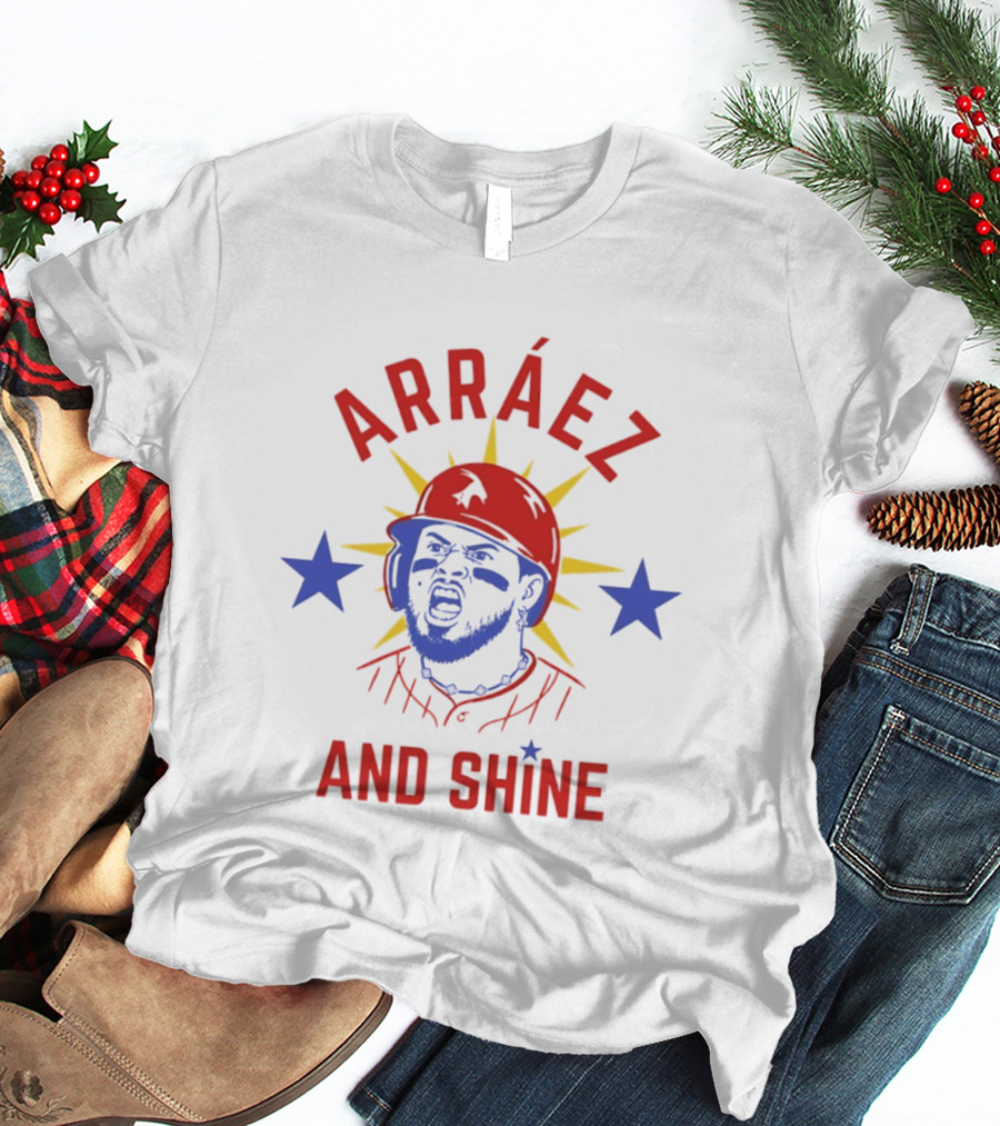 Philadelphia Phillies Arráez And Shine Baseball Starburst Promo T-Shirt