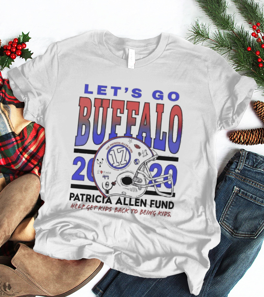 Let's Go Buffalo Patricia Allen Fund 2020 17 Helmet T-Shirt