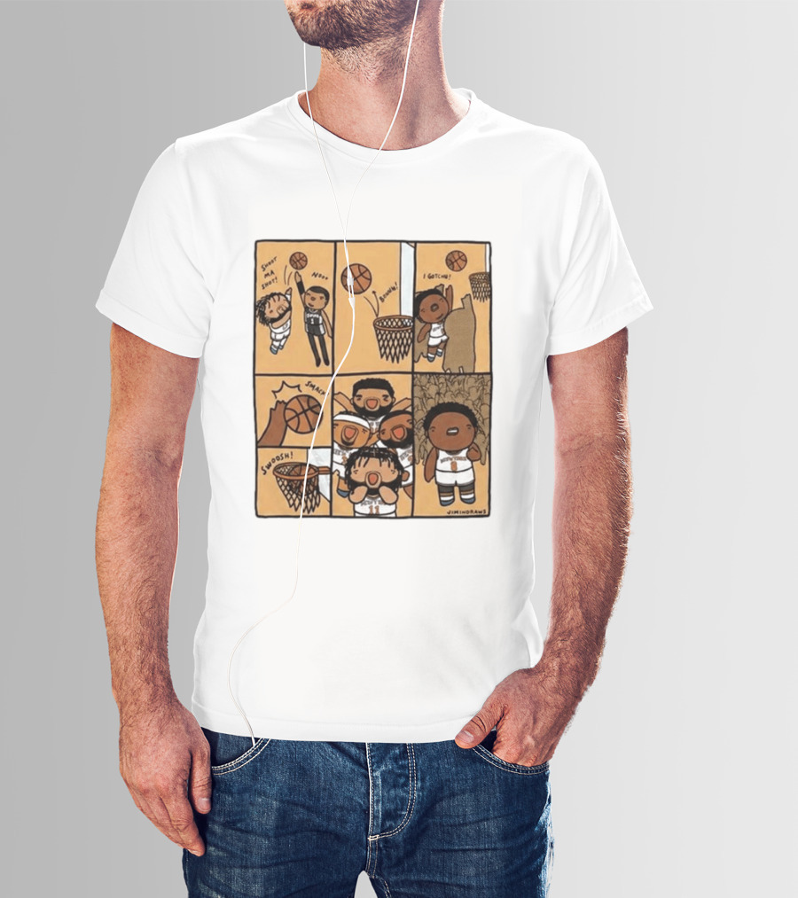 Jimindraws Karl Anthony Towns New York Knicks Comic Style Basketball Fun T-Shirt
