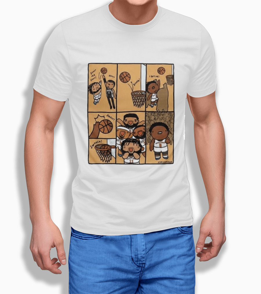 Jimindraws Karl Anthony Towns New York Knicks Comic Style Basketball Fun T-Shirt