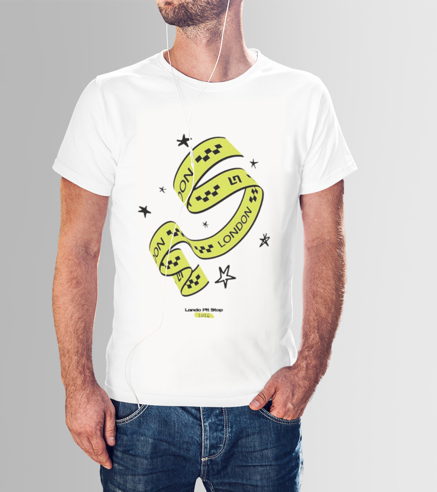 Lando Pit Stop 2026 London Racing Ribbon Stars T-Shirt