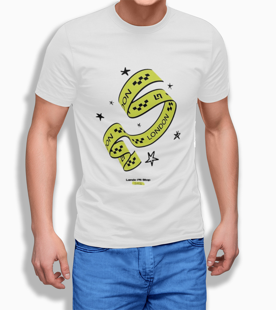 Lando Pit Stop 2026 London Racing Ribbon Stars T-Shirt
