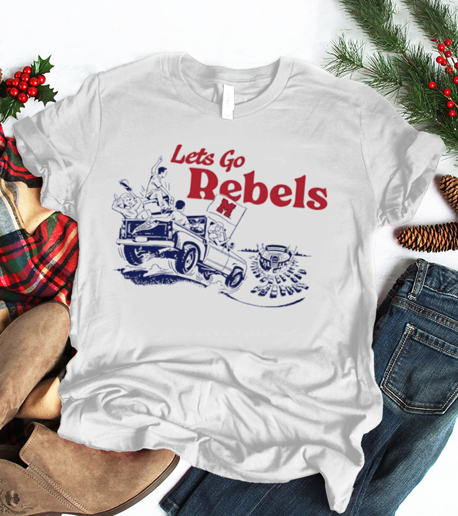 Let's Go Rebels Ole Miss Football Road Trip Adventure T-Shirt