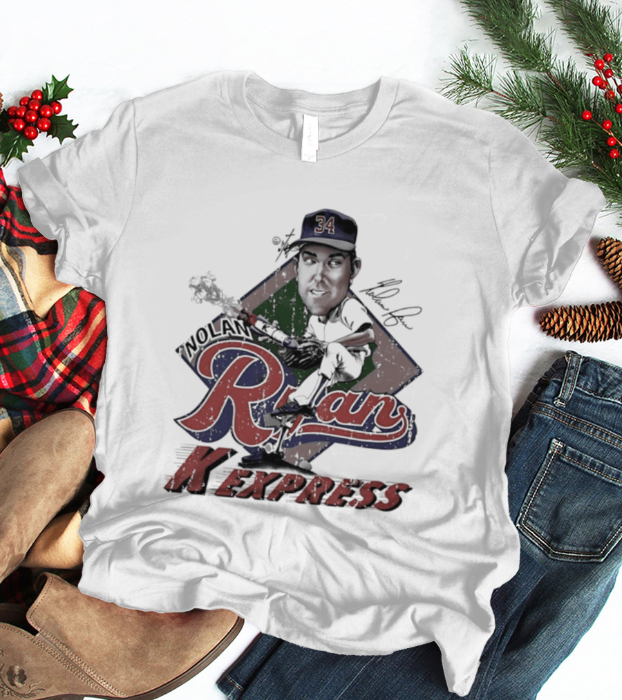 Nolan Ryan Texas Rangers Bruce Stark 34 K Express T-Shirt