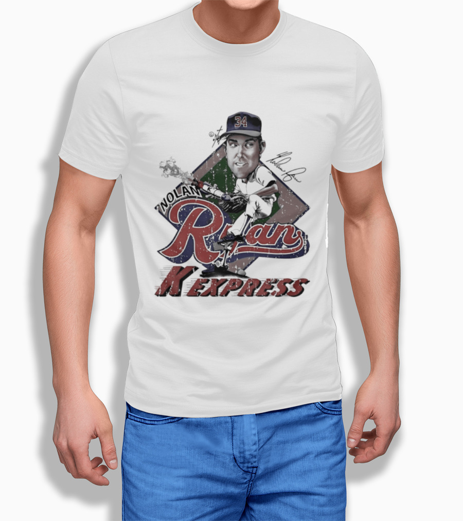 Nolan Ryan Texas Rangers Bruce Stark 34 K Express T-Shirt