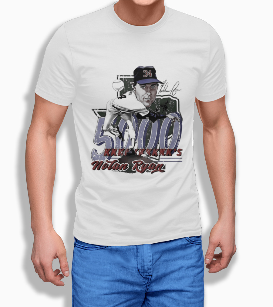 Nolan Ryan 5000 Strikeouts Texas Rangers Bruce Stark T-Shirt