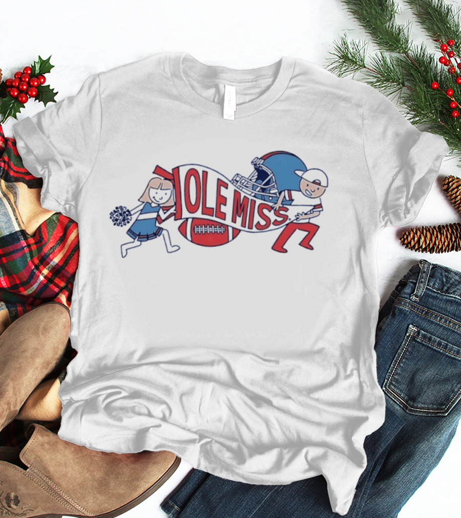 Ole Miss Rebels Football Run With Cheerleader T-Shirt