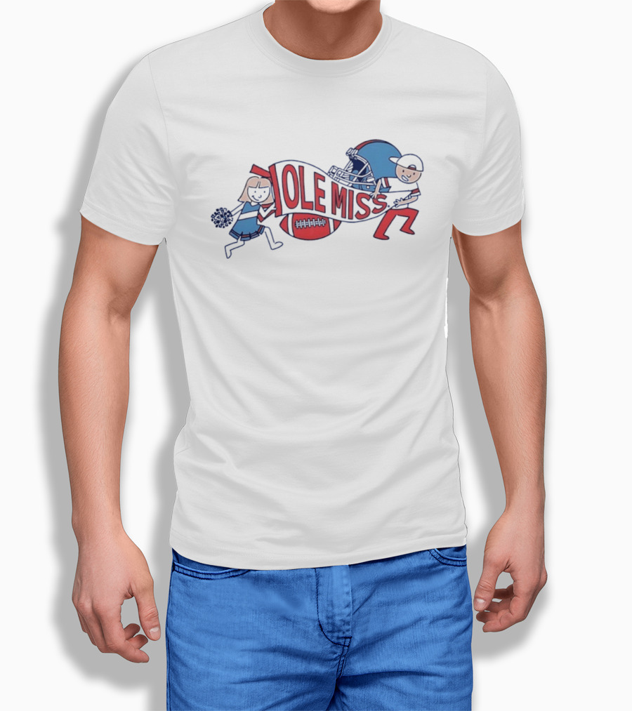 Ole Miss Rebels Football Run With Cheerleader T-Shirt