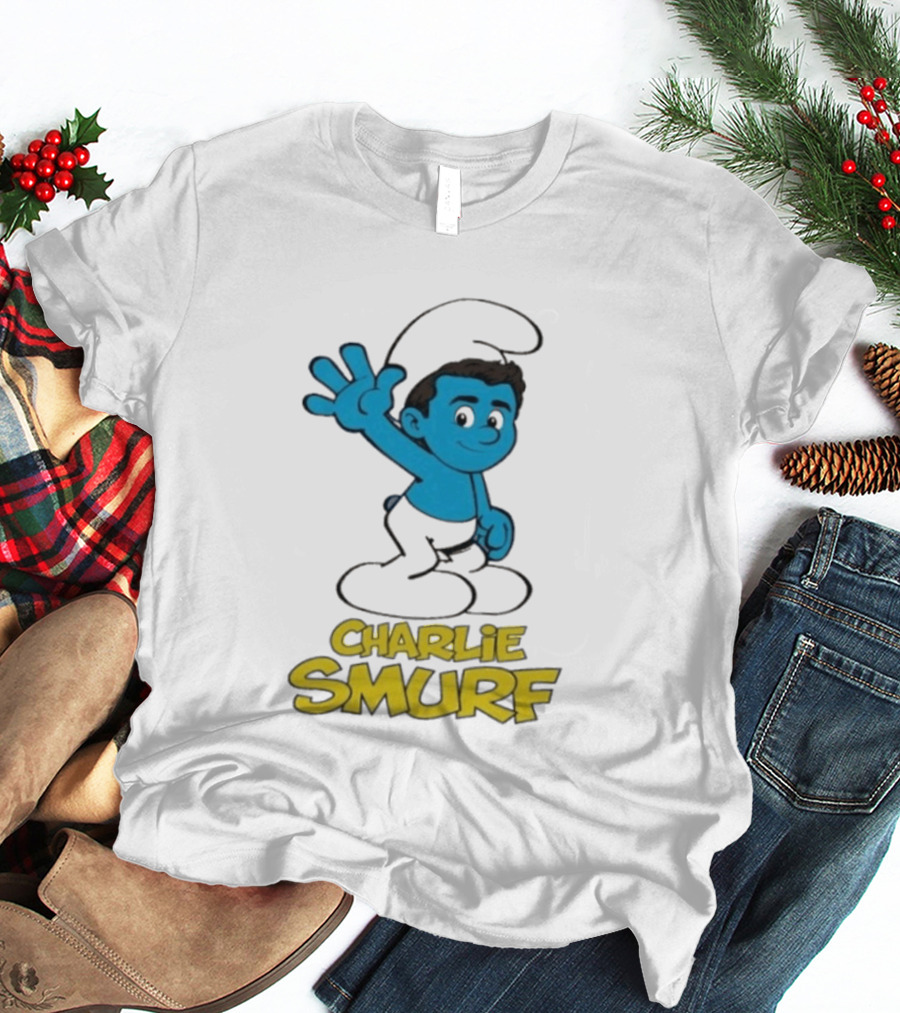 Charlie Smurf Collaboration With Smurfs And Charlie Kirk T-Shirt