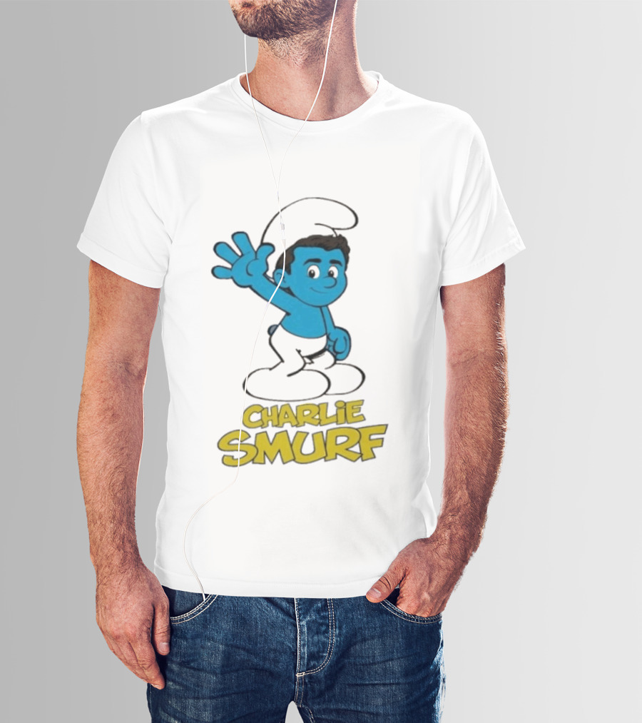 Charlie Smurf Collaboration With Smurfs And Charlie Kirk T-Shirt