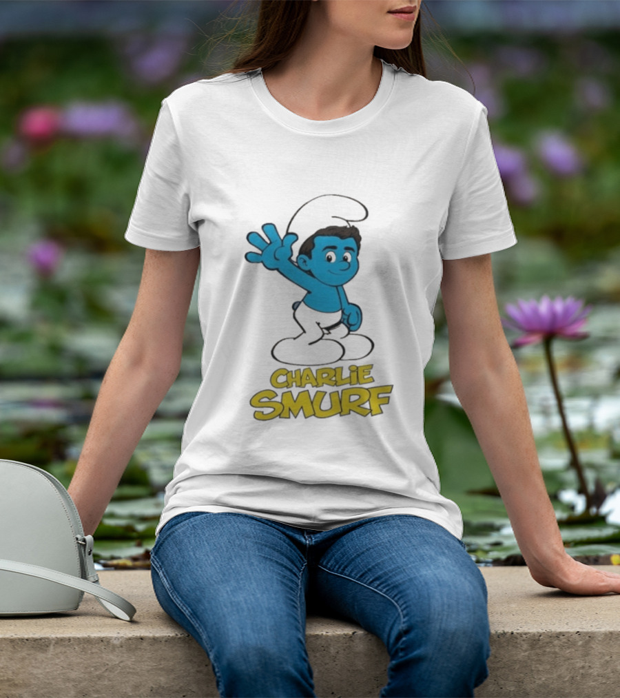 Charlie Smurf Collaboration With Smurfs And Charlie Kirk T-Shirt