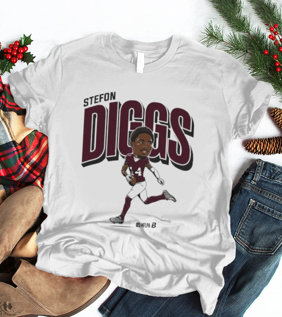 Stefon Diggs Caricature Football Art By Duna B T-Shirt