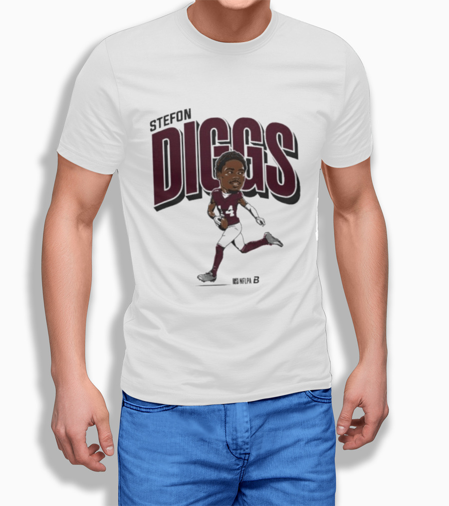 Stefon Diggs Caricature Football Art By Duna B T-Shirt