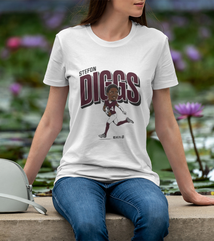 Stefon Diggs Caricature Football Art By Duna B T-Shirt