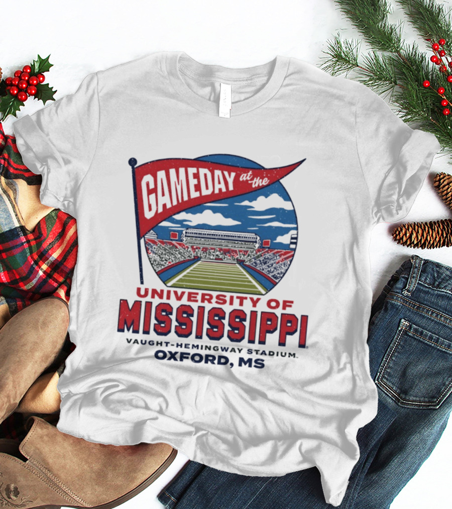 University Of Mississippi Gameday Vaught Hemingway Stadium Oxford MS T-Shirt