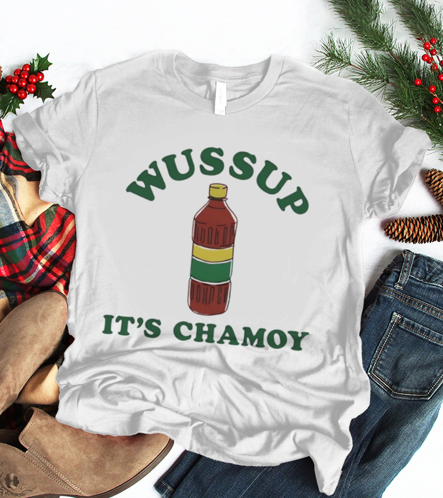 Wussup It's Chamoy Mexican Candy Hot Sauce Bottle T-Shirt