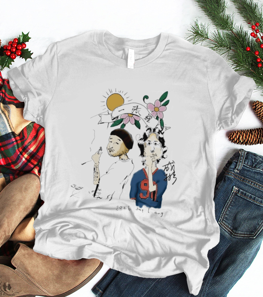 Yi Zhang Luo 2026 Say 1 Aug Sun Flowers 91 Players T-Shirt