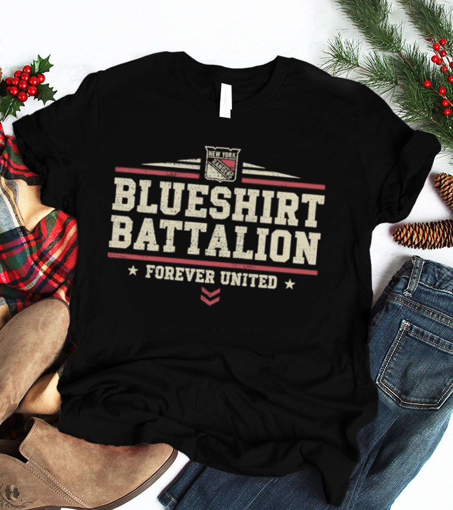 Blueshirt Battalion Forever United New York Rangers Fan Gear T-Shirt