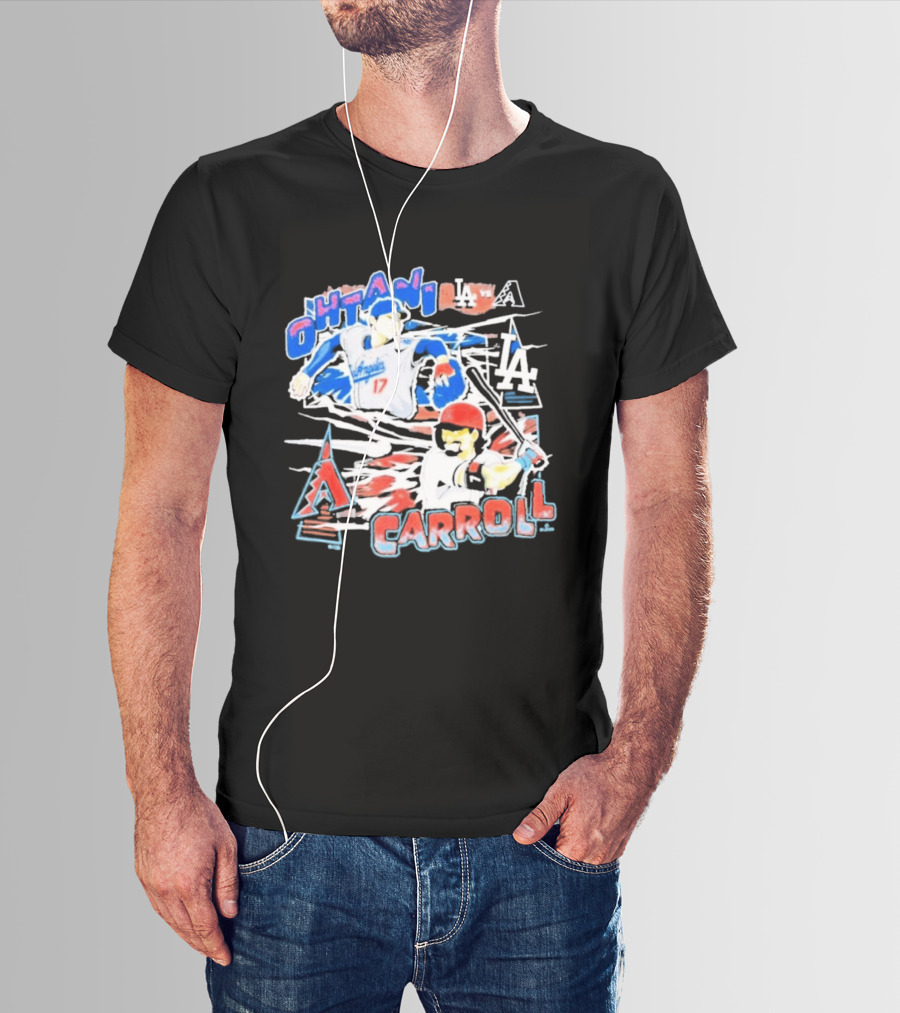 Ohtani Carroll Dodgers Angels Baseball T-Shirt