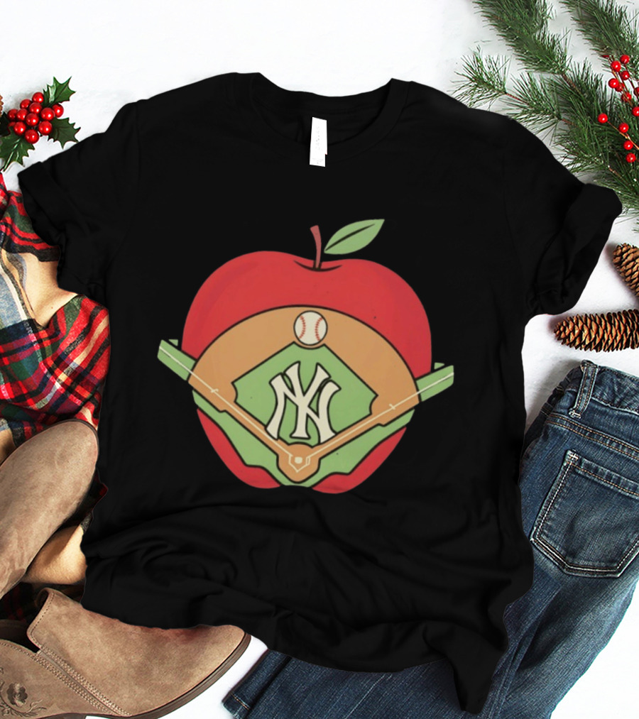 New York Yankees Baseball Apple MLB Stadium T-Shirt