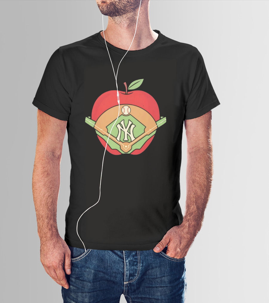 New York Yankees Baseball Apple MLB Stadium T-Shirt