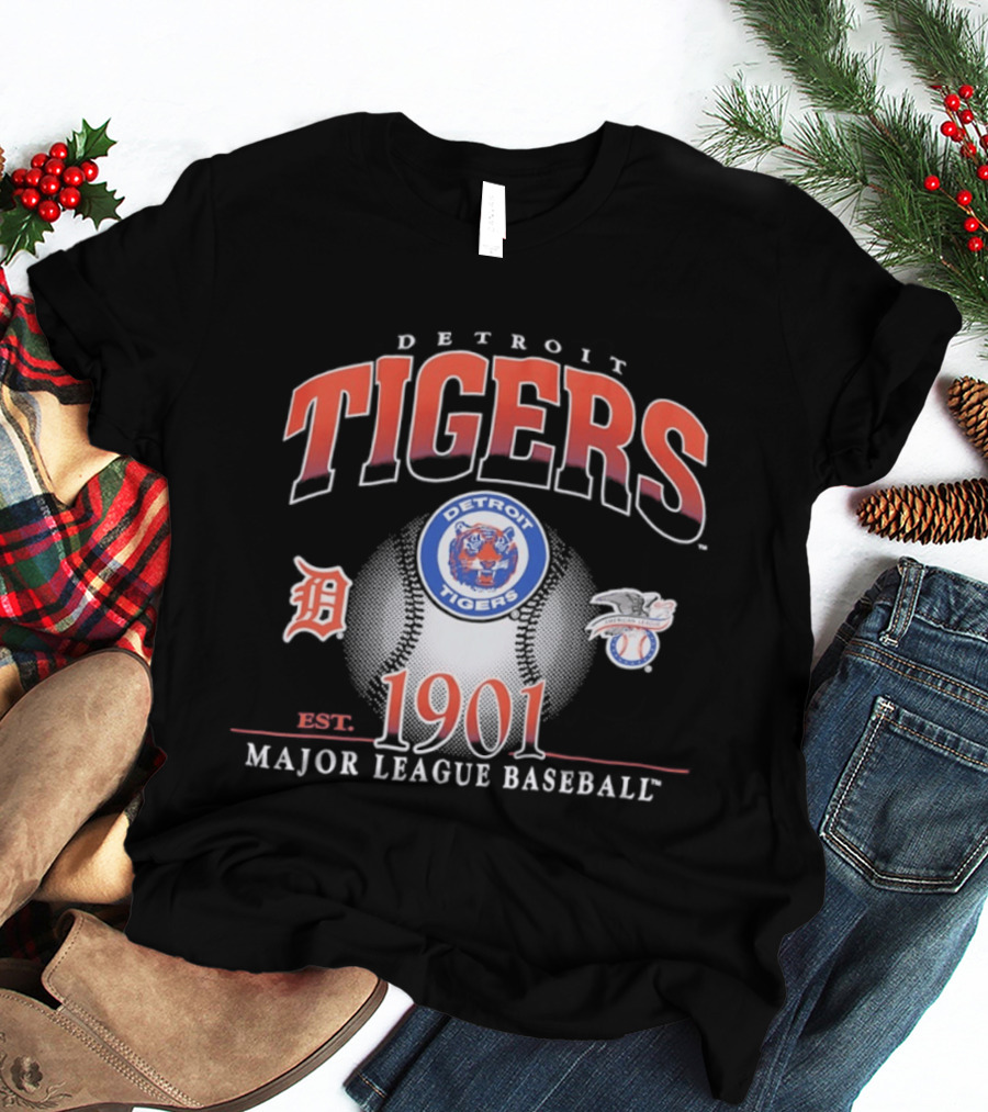 Detroit Tigers Est 1901 MLB Baseball T-Shirt
