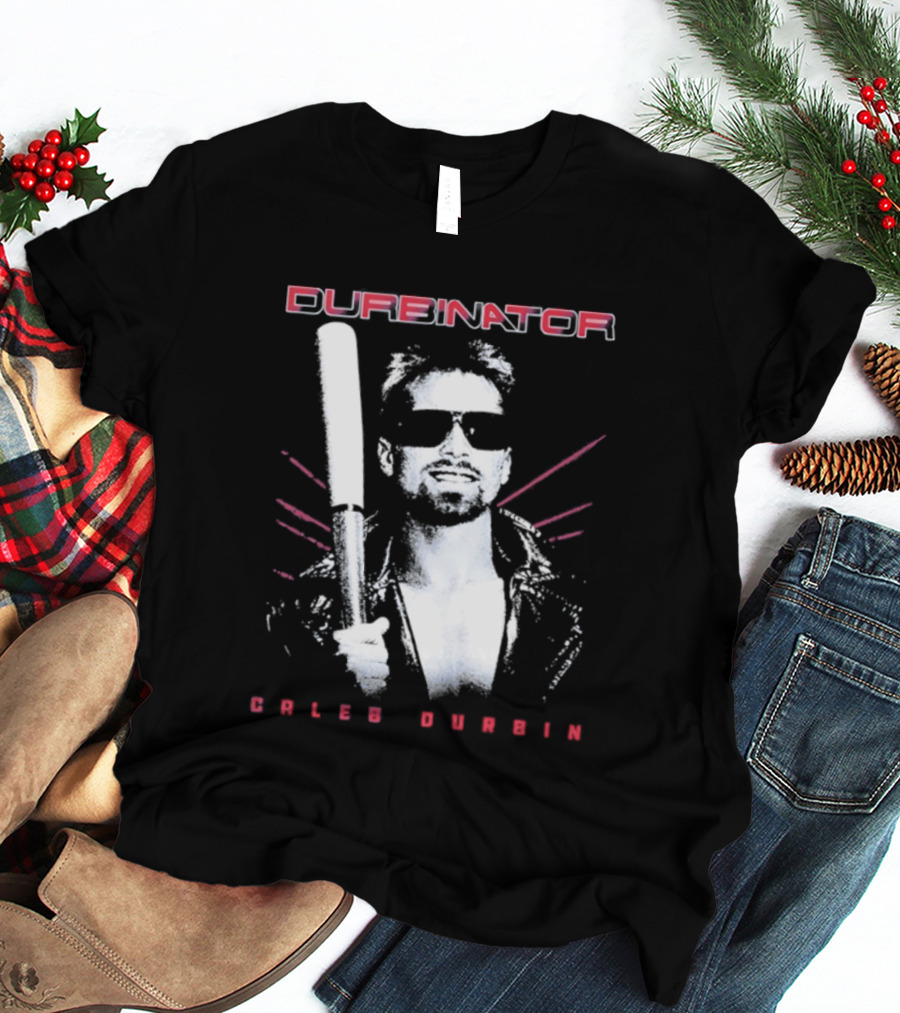 Durbinator Caleb Durbin Boston Red Sox Baseball Player With Bat T-Shirt