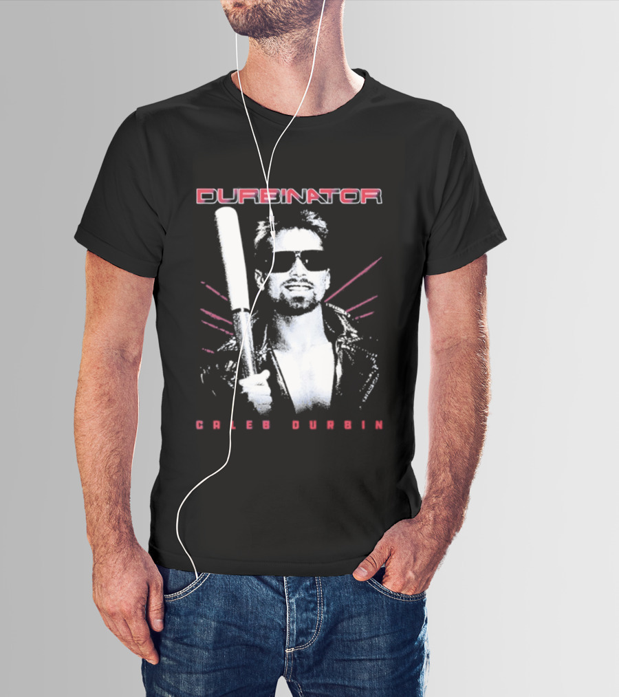 Durbinator Caleb Durbin Boston Red Sox Baseball Player With Bat T-Shirt
