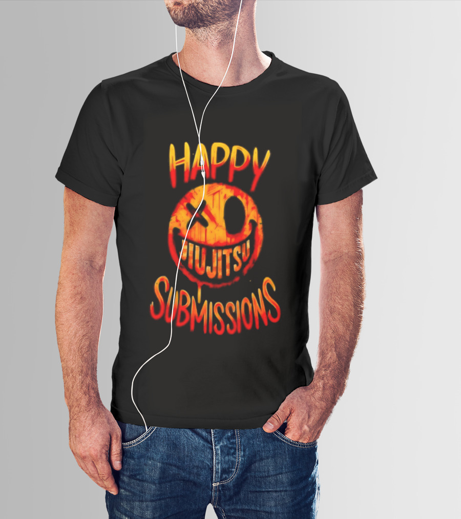 Happy Jiu Jitsu Submissions Playful Martial Arts Expression T-Shirt