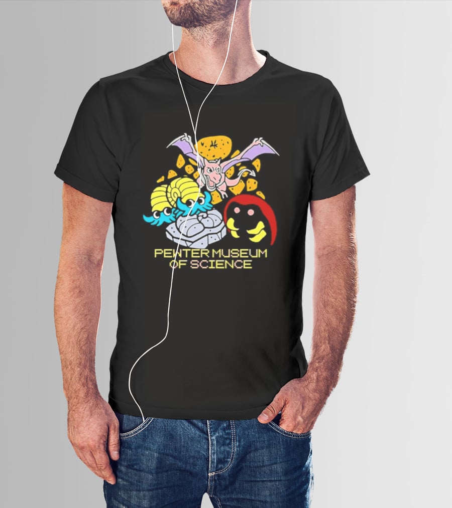 Pewter Museum Of Science Kabuto Omanyte Aerodactyl Fossils T-Shirt