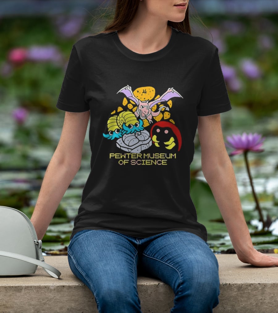 Pewter Museum Of Science Kabuto Omanyte Aerodactyl Fossils T-Shirt