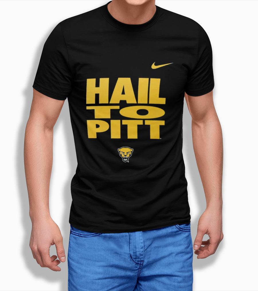 Pitt Panthers Hail To Pitt Nike Sportswear With Panther Head T-Shirt