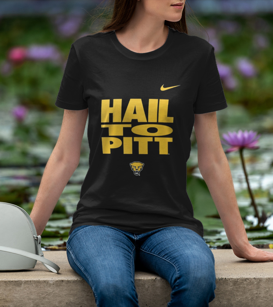 Pitt Panthers Hail To Pitt Nike Sportswear With Panther Head T-Shirt