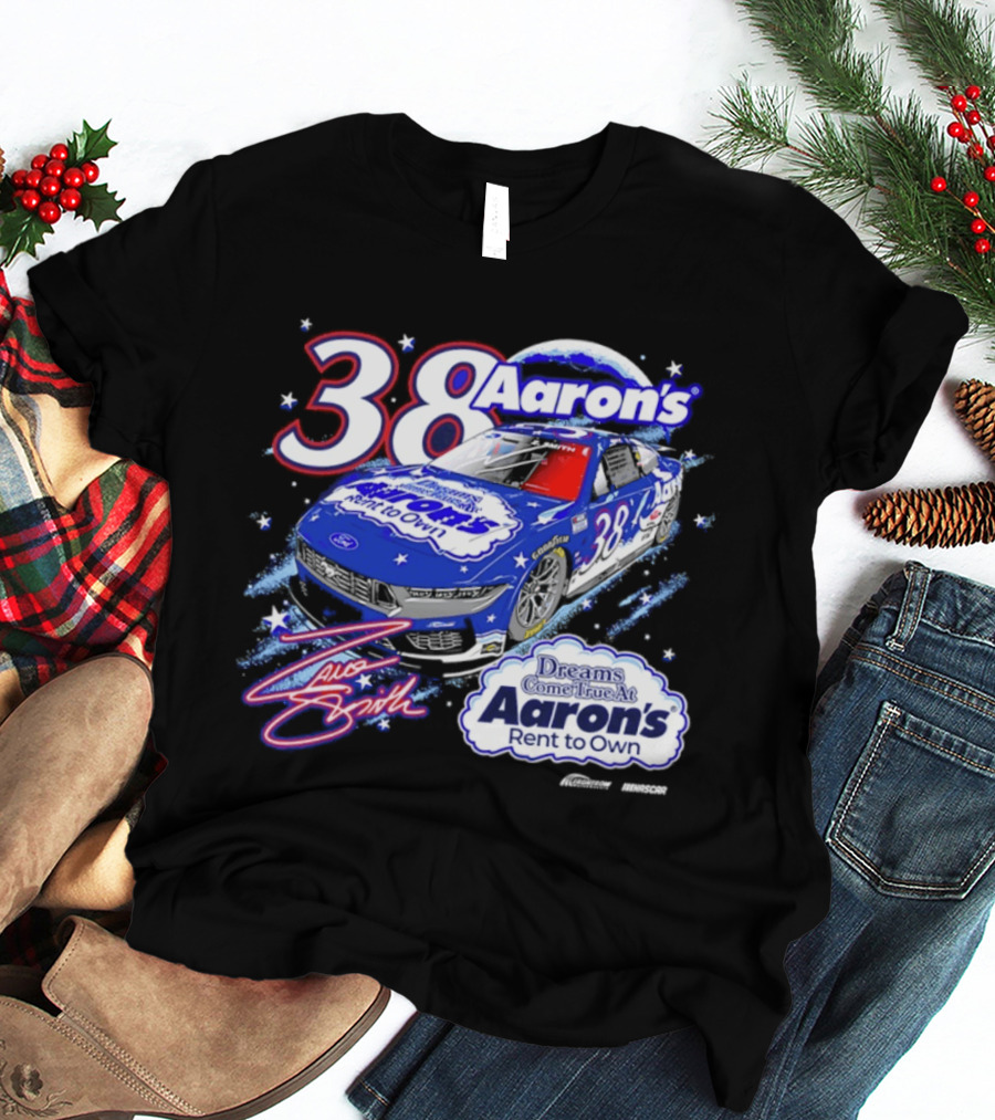 Zane Smith 38 Aaron's Dreams Come True Rent To Own Racing Car T-Shirt