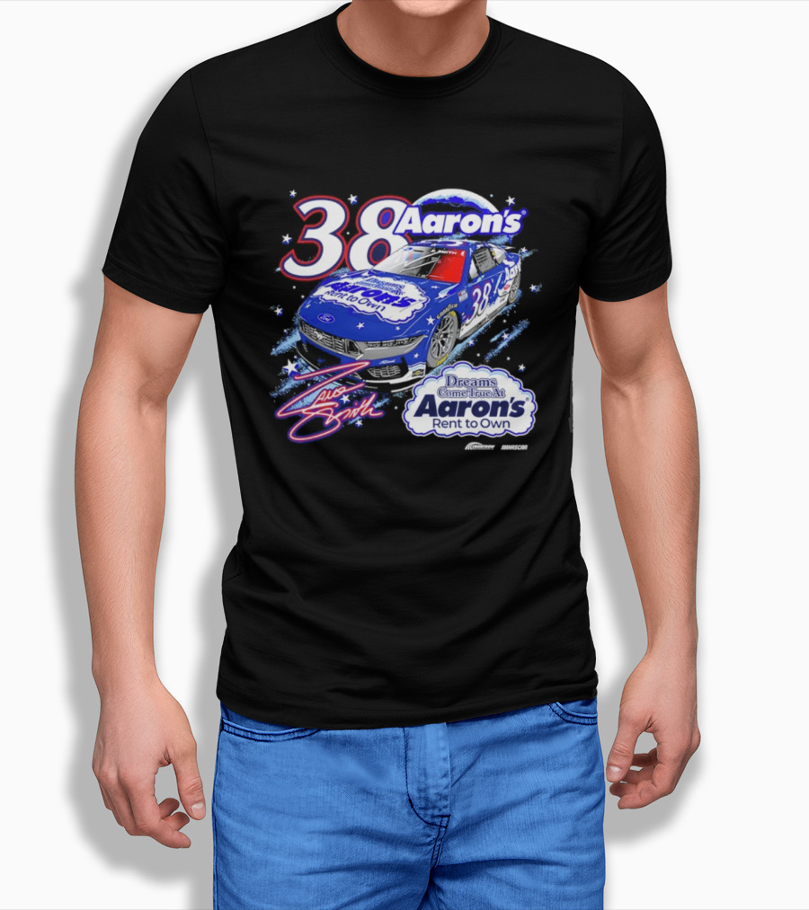 Zane Smith 38 Aaron's Dreams Come True Rent To Own Racing Car T-Shirt