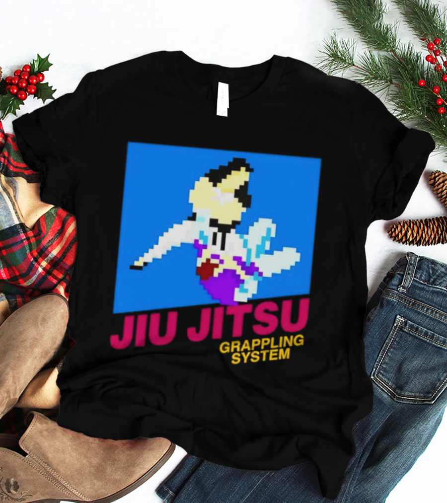 Jiu Jitsu Grappling System Retro Pixel Martial Arts BJJ T-Shirt
