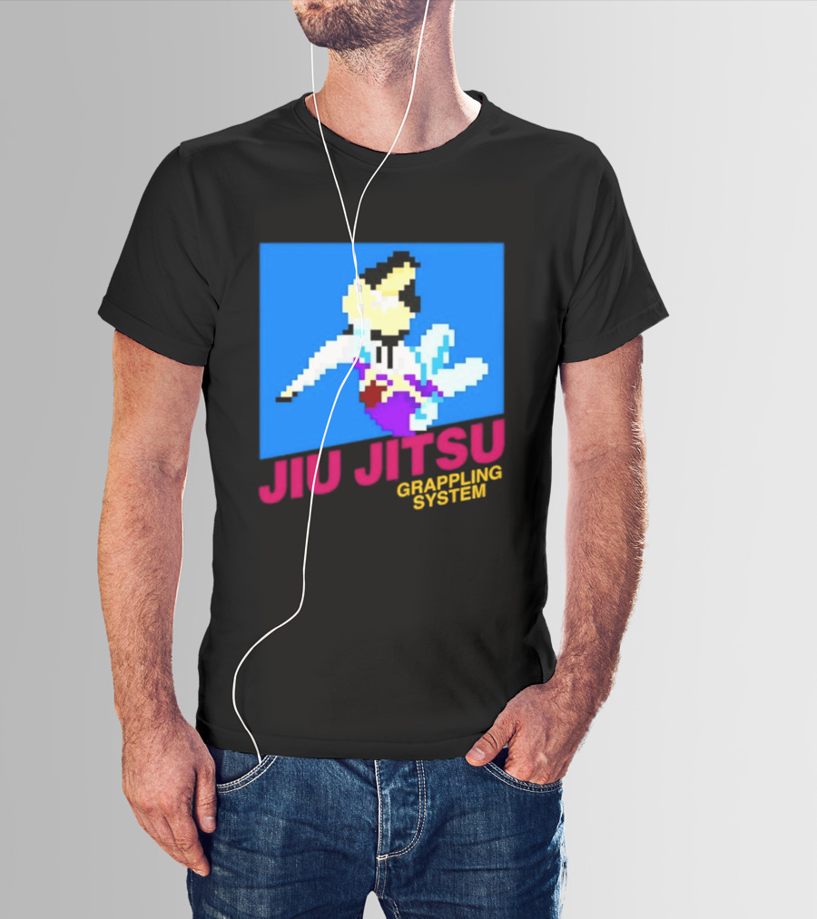 Jiu Jitsu Grappling System Retro Pixel Martial Arts BJJ T-Shirt