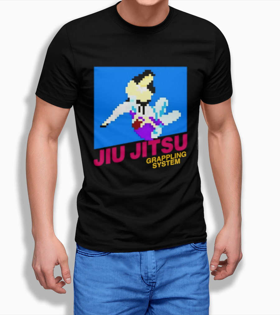 Jiu Jitsu Grappling System Retro Pixel Martial Arts BJJ T-Shirt