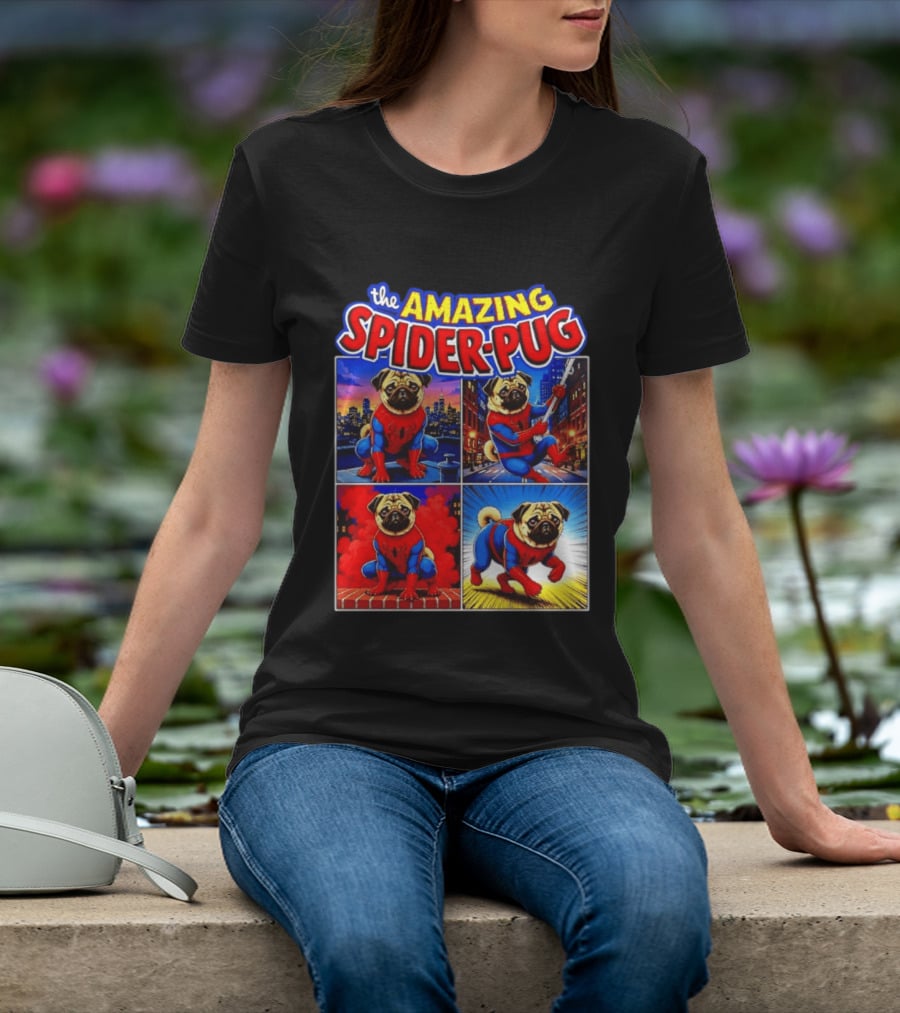 The Amazing Spider Pug Marvel Spider Man Parody Comic T-Shirt