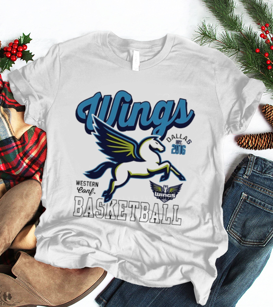 Wings Dallas 2016 Western Conf Basketball Mitchell And Ness T-Shirt